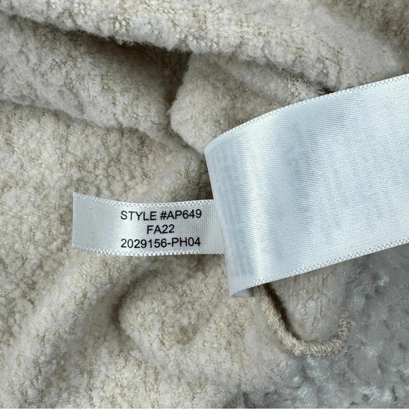 J. Crew Wide Button Collar Mock Neck Pullover Top, Heathered Oatmeal Tan 3X Plus - Picture 3 of 9